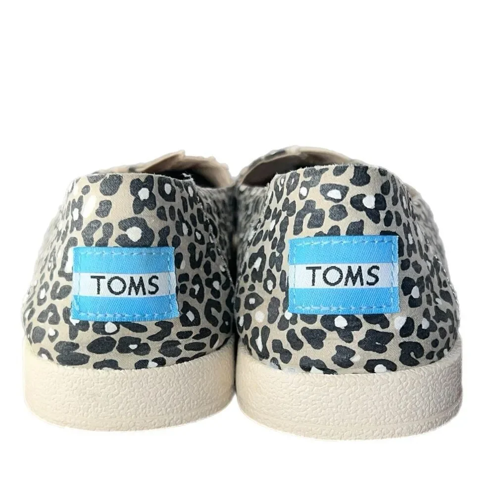 Toms Slip-On Woven Avalon Sneakers - Tan/Leopard (7)